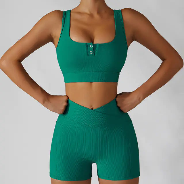 Shockproof Push-Up Sports Bra