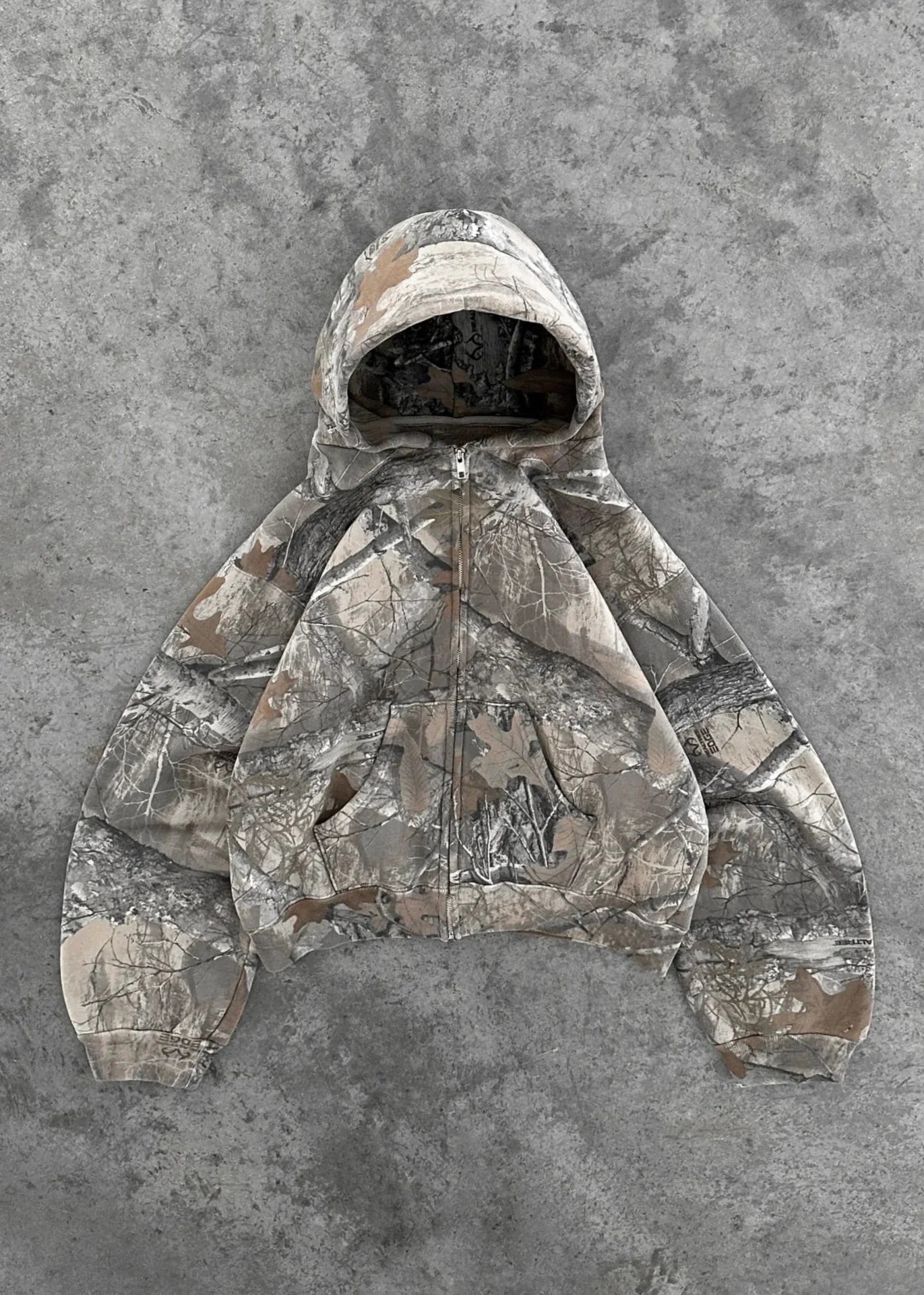 Oversized Camo Retro Hoodie Unisex