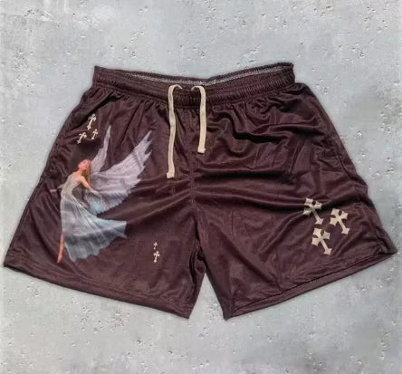 Cross Print Shorts
